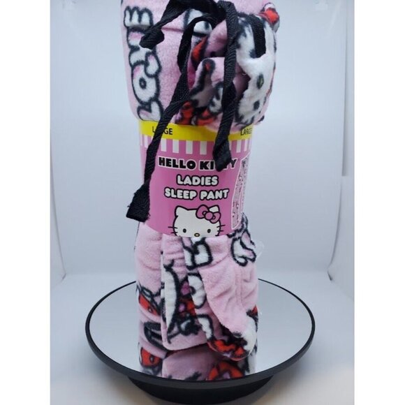 Hello Kitty Love Hearts Balloons Ladies Sleep Pant Large NWT - Picture 1 of 4